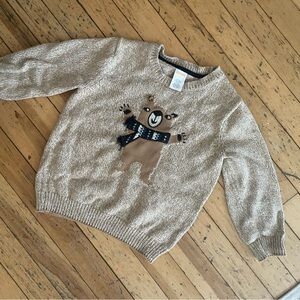 Gymboree bear scarf sweater 3T